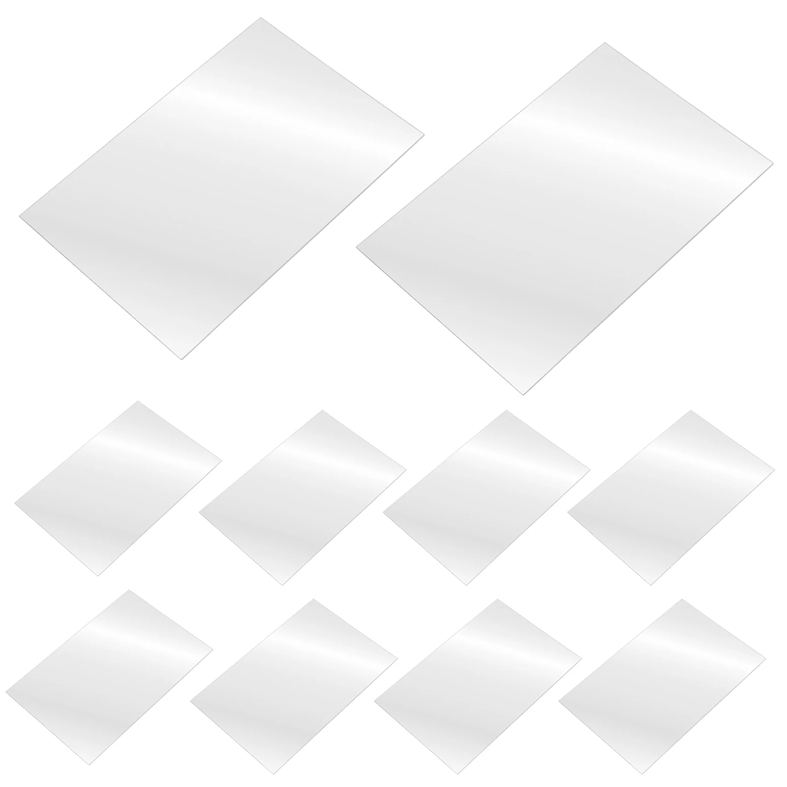 

10Pcs Clear Acrylic Mirror Panels Peel and Stick Wall Mounted Decorative Mirrors for Wall Space Enhancement Flexible Mirror