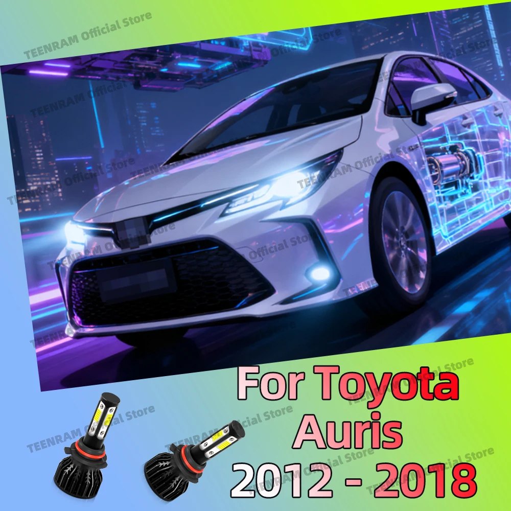 

2 шт. светодиодные фары для Toyota Auris 2012-2018 RAV 4 CH-R Corolla Saloon E21 автомобильные лампы 4-сторонние 20000LM 9012 HIR2 6000K лампы