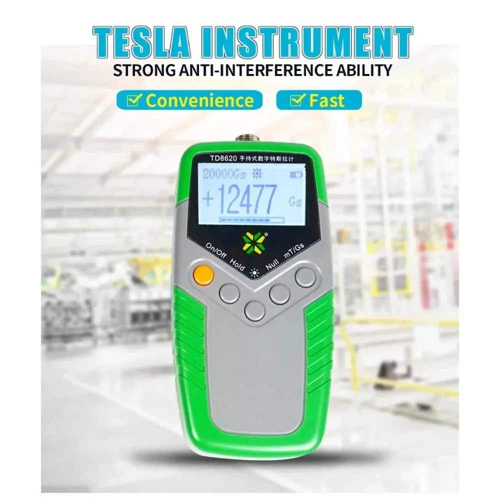 

5% TD8620 Permanent Magnet Gauss Meter Handheld Digital Tesla Meter Magnetic Flux Meter Surfa Magnetic Field Test 5% Accuracy