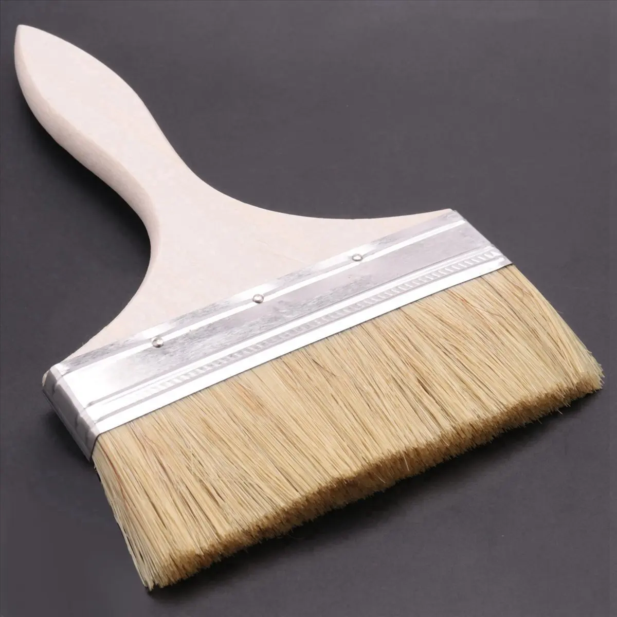 

6pcs 220 X 135mm Wide Bristle Hair Wooden Handle Paint Brush Wall Painting Tool