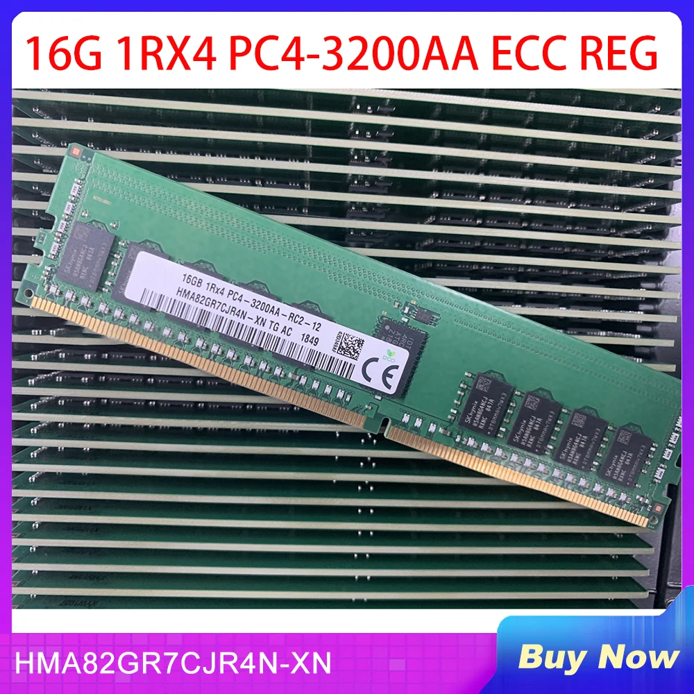 

1 шт. для SK Hynix RAM 16GB 16G 1RX4 PC4-3200AA ECC REG HMA82GR7CJR4N-XN