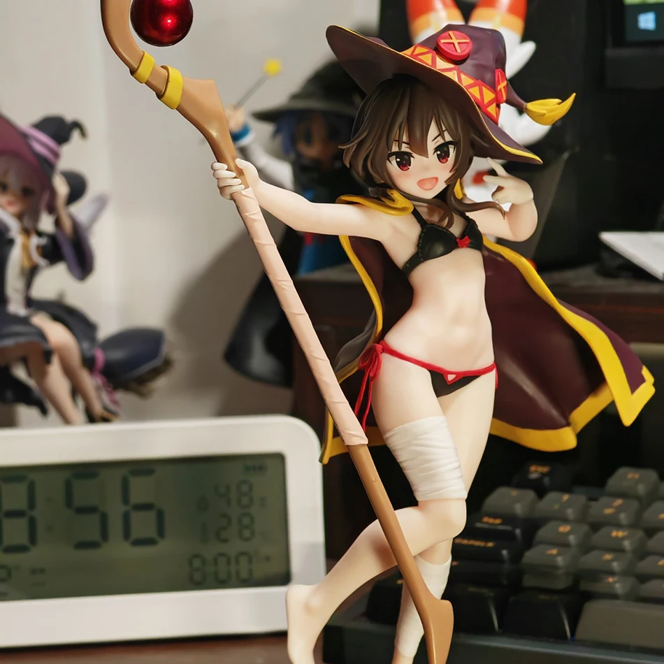 En Stock Anime la bénédiction de dieu sur ce monde merveilleux 18 cm Megumin Figurine mignonne décor Statue poupées
