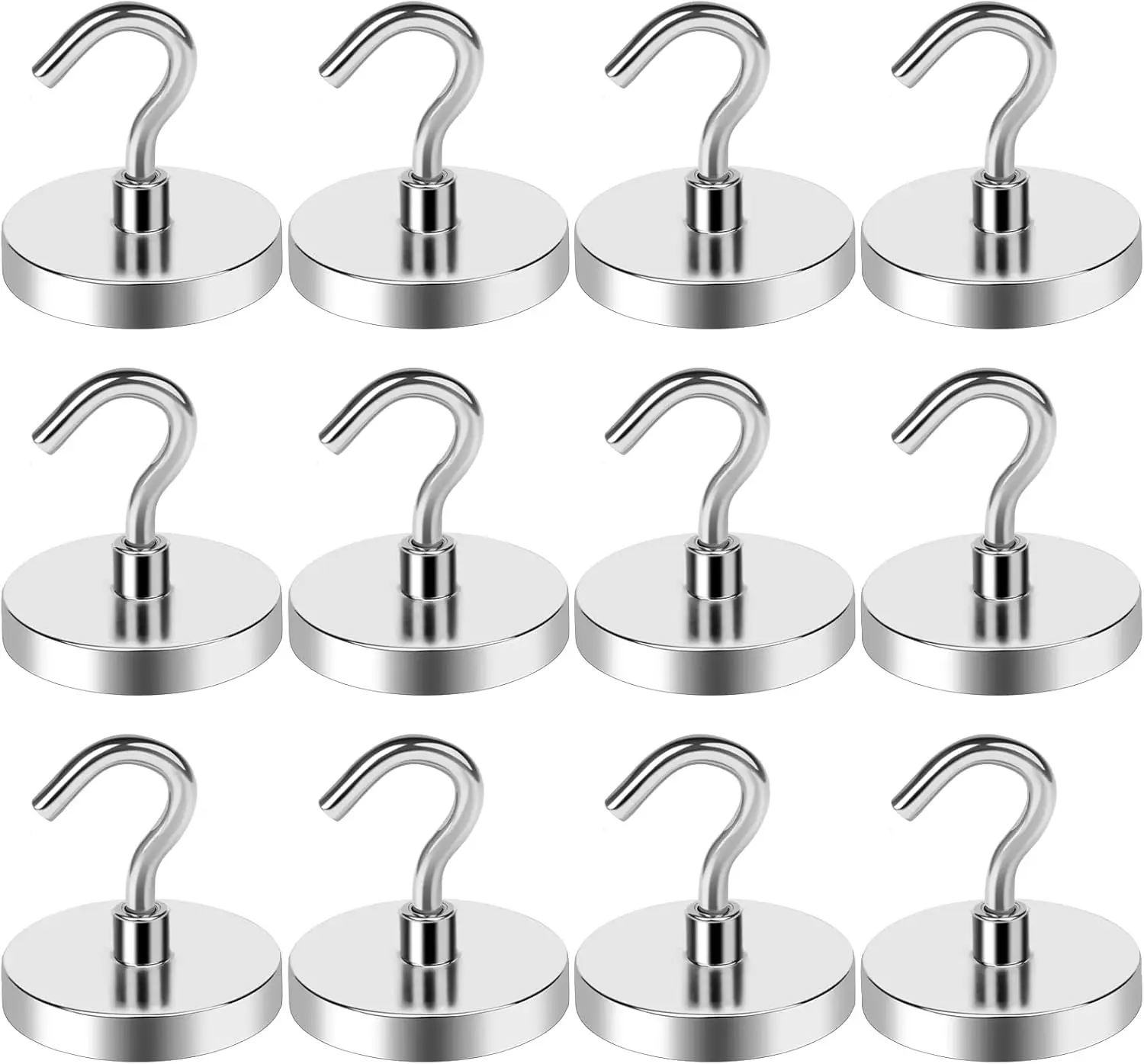 

130lbs Magnetic Hooks for Cruise Cabins, Strong Neodymium Hooks for Ceiling Hanging, 12 Pack