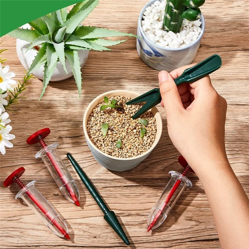 A45Z-Mini Seeder Seed Seeder Tools, Hand Seedling Spreader And Broom Set, Small Spreader Handheld Seeder