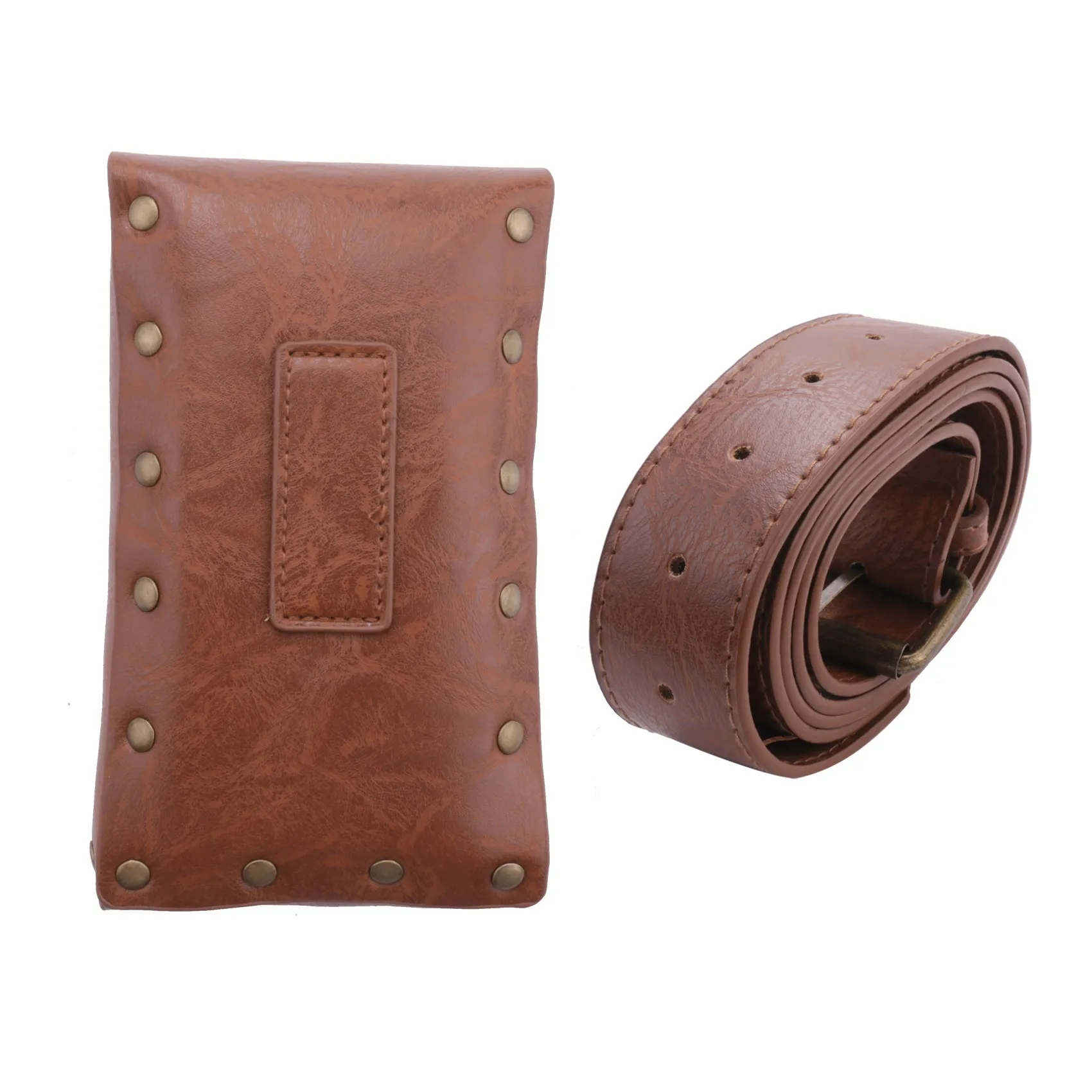 ABQR Средневековый Ренессанс Взрослый Мужской Рыцарь Кожаный Винтаж Карманный Ремень Одежда Сумка Коричневый