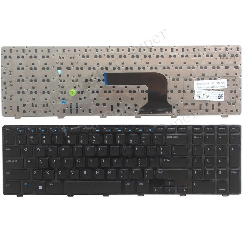 Nuevo Teclado con Marco para Dell Inspiron 17 3721 17 3737 17R 5721 17R 5737, Negro, Distribución US