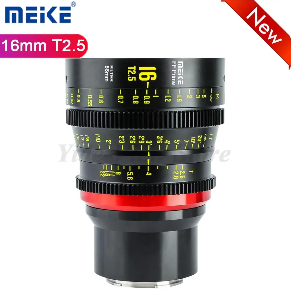 

Meike Prime 16mm T2.5 Full frame Cine Lens for Cinema Camera Systems Like Sony-E Canon-EF/RF Panasonic-L Pro Camera-PL C700 FX3