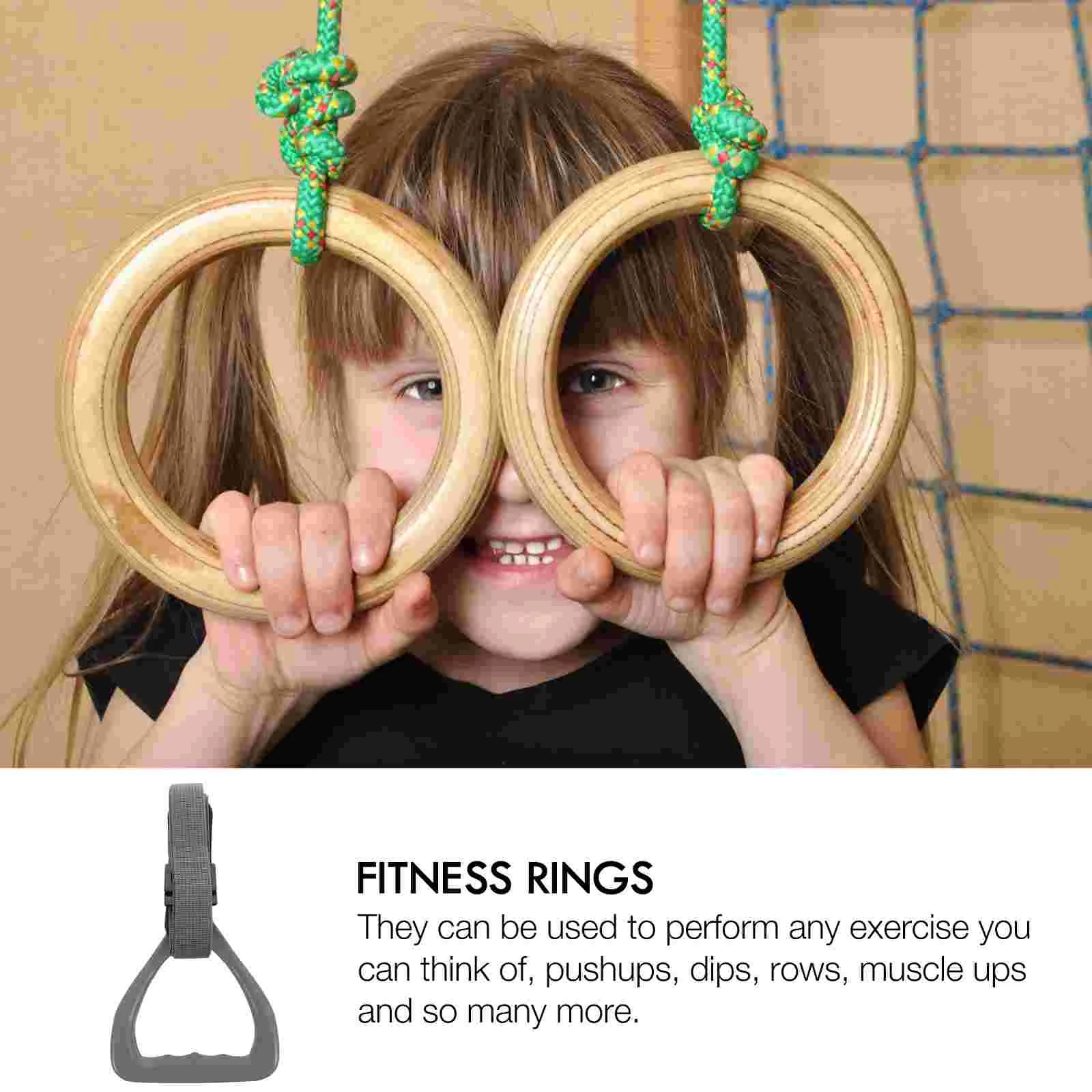 2 Pcs Handle Ring Obstacle Rings Gymanstic Bar Hoop Strength Training Supplies Fitness Equipment Cervical Spine Child