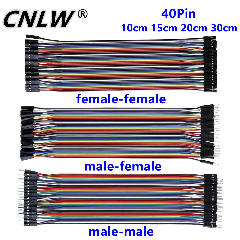 1PC 10cm 15cm 20CM 30CM 40Pin Dupont Jumper Line Wire Male To Male Female To Male Female Jumper Wire Eclectic Cable Cord for DIY