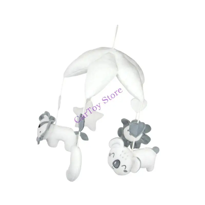 幼児用ベッドなだめるガラガラミュージカルぬいぐるみベビーベッドモバイル回転動物オルゴール