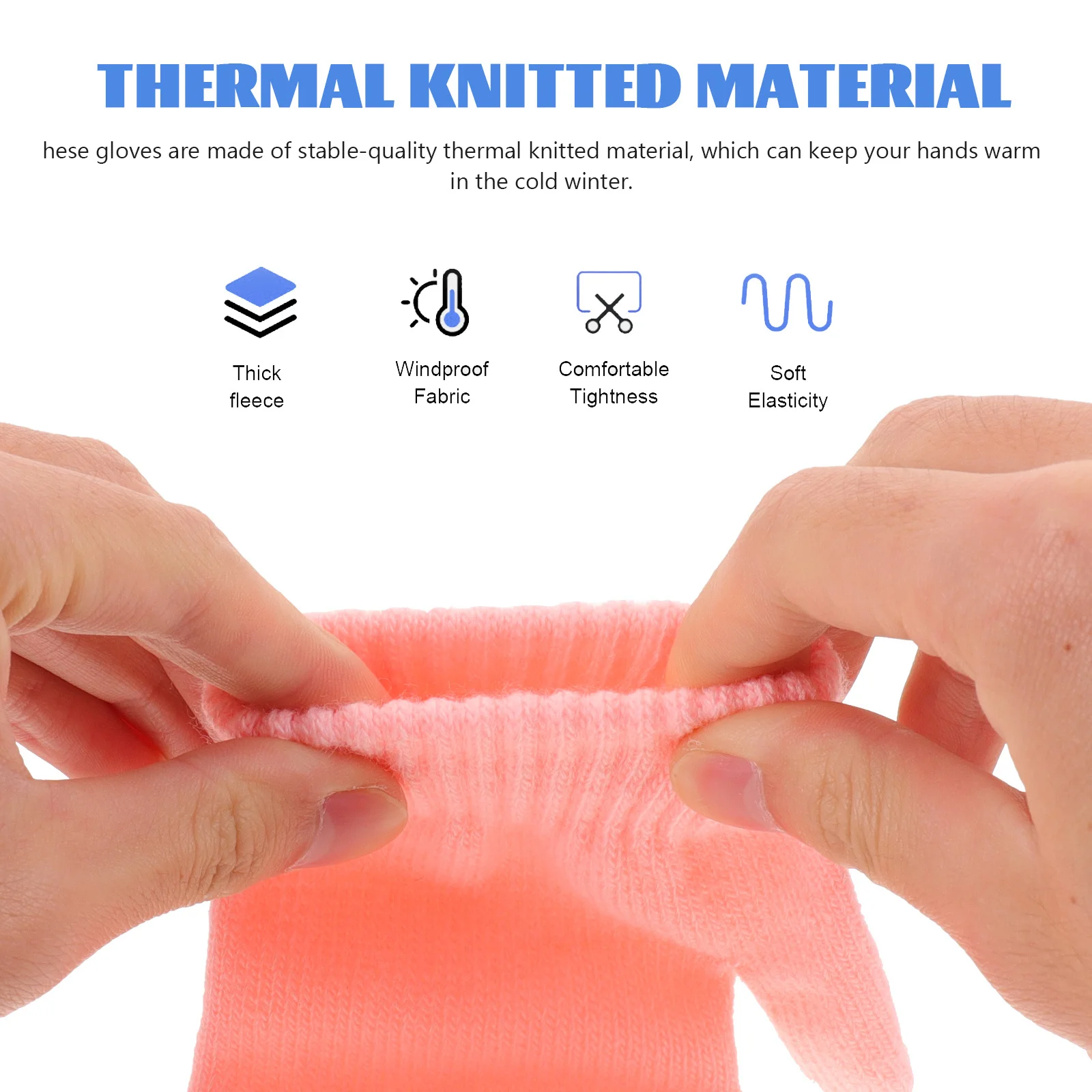 

6pcs Winter For Warm Thermal Finger Mittens Non-Skid Cold-Proof Outdoor Indoor Lightweight Soft Durable Reusable Finger