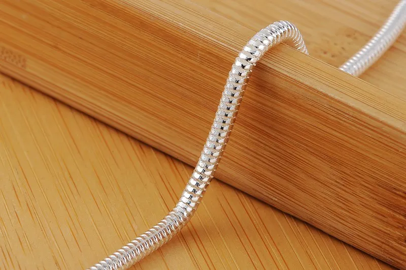 925 sterling silver 3MM snake bone chain Bracelets for women luxury Fashion Party Wedding Accessories Jewelry Christmas Gifts