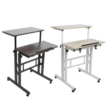 Scrivania per laptop in piedi con altezza regolabile da 60 cm Scrivania per computer con rulli Supporto per computer portatile Scrivania Stand Up Scrivania per laptop
