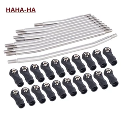 10Pcs 313/324mm Stainless Steel Linkage Chassis Link Rod Set for 1/10 Axial SCX10 II 90046 RC Crawler Upgrade Parts