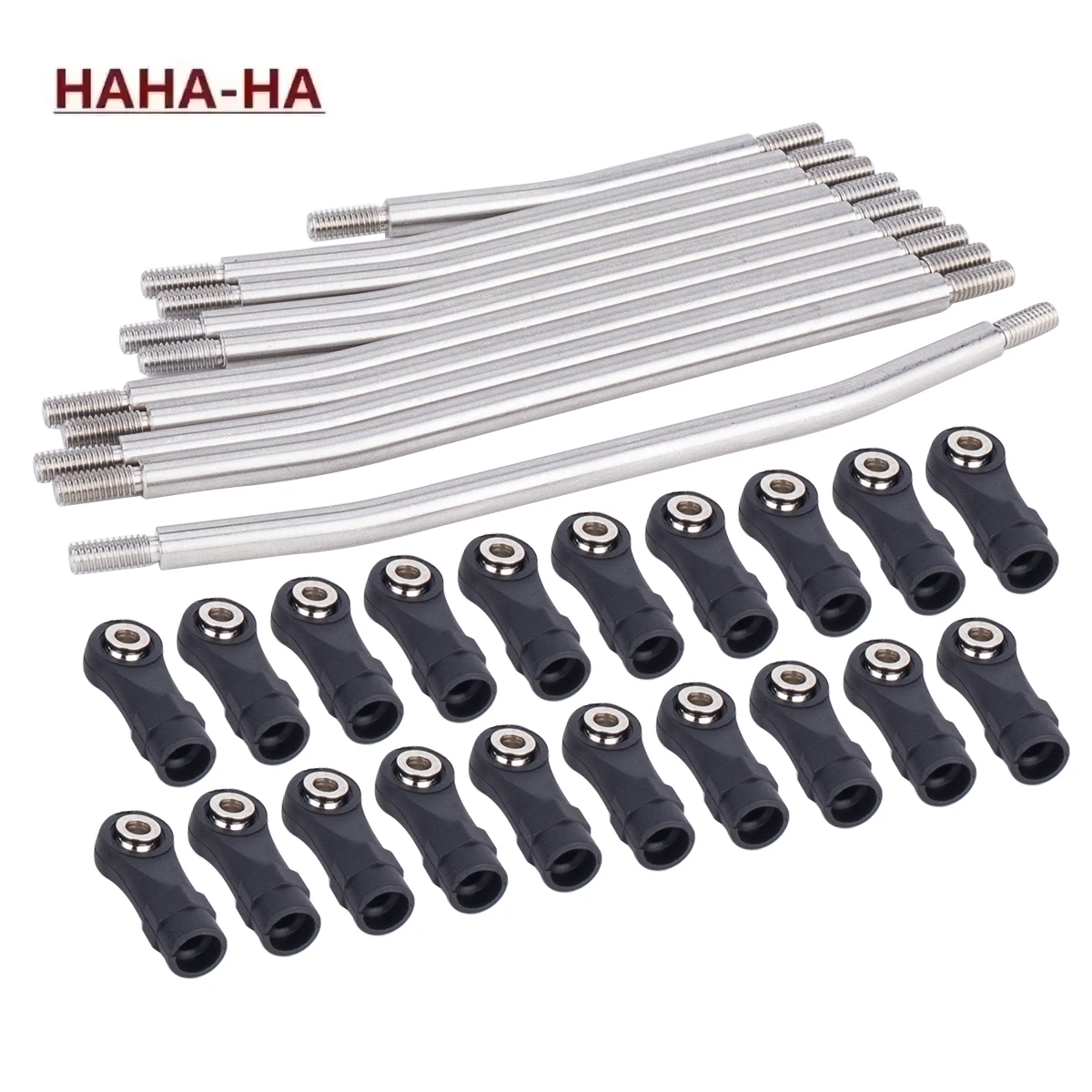 10Pcs 313/324mm Stainless Steel Linkage Chassis Link Rod Set for 1/10 Axial SCX10 II 90046 RC Crawler Upgrade Parts