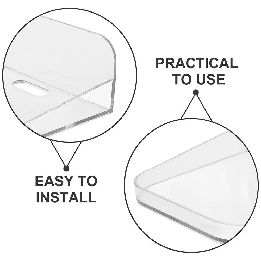 2Pcs No-Drill Wall Mount Camera Tray Transparent Design Floating Shelf Secure Storage Holder for Security Cameras Home Office