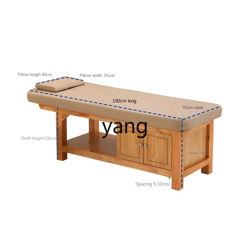 

LMMSolid Wood Facial Bed Beauty Salon Special Massage Massage Belt Hole Ear Cleaning Bed