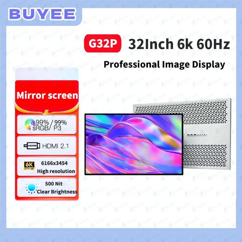 G32P Monitor 32Inch LCD Display 6K UHD IPS Panel Eyecare Compective Gaming MonitorPC Display 99% P3 Aluminum Alloy