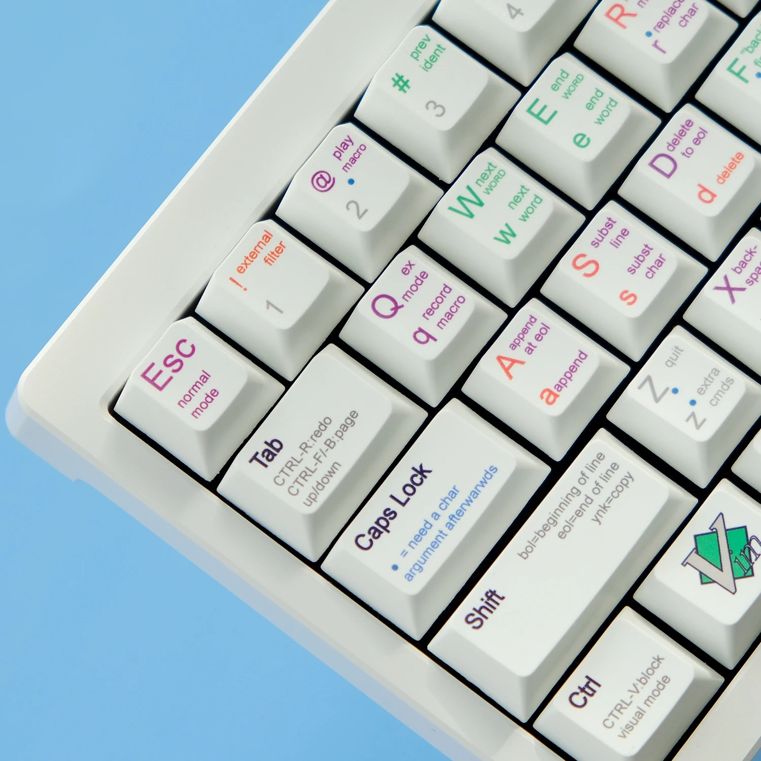 GMK Keycap مبرمج PBT صبغ التسامي لوحة المفاتيح الميكانيكية ، 131 مفاتيح ، VIM Keycap ، ملف تعريف الكرز ، أبيض ، MX التبديل ، 1.75U ، 2U