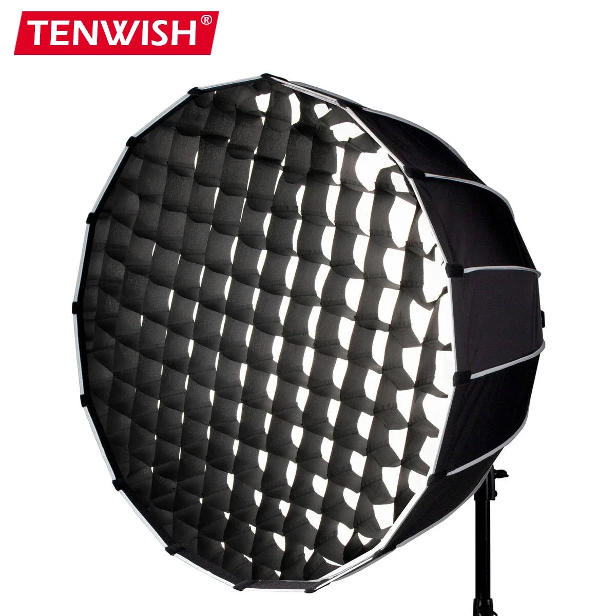 Parabolic Quick-Open Softbox with Bowens Mount Portable Lighting Modifier Para Diffuser Kit for Studio Flash Strobe