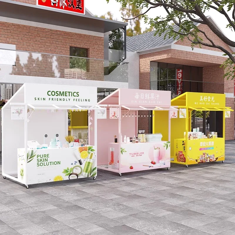 Caminhão móvel de comida de ferro para barraca de lanche