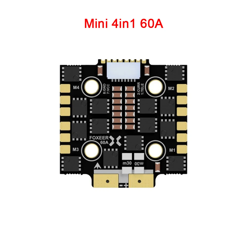 Foxeer reaper blheli32 f4 mini 4 in1 45/60a bürstenlose esc dshot150/300/multishot/oneshot 3-6-8s lipo für rc fpv drohne