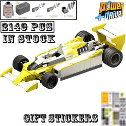 NEW MOC-10807 Classic Model RS10 Scale 1:8 1 Race Car Model Buiding Creators Block Bricks Educational Toy Children Birthday Gift