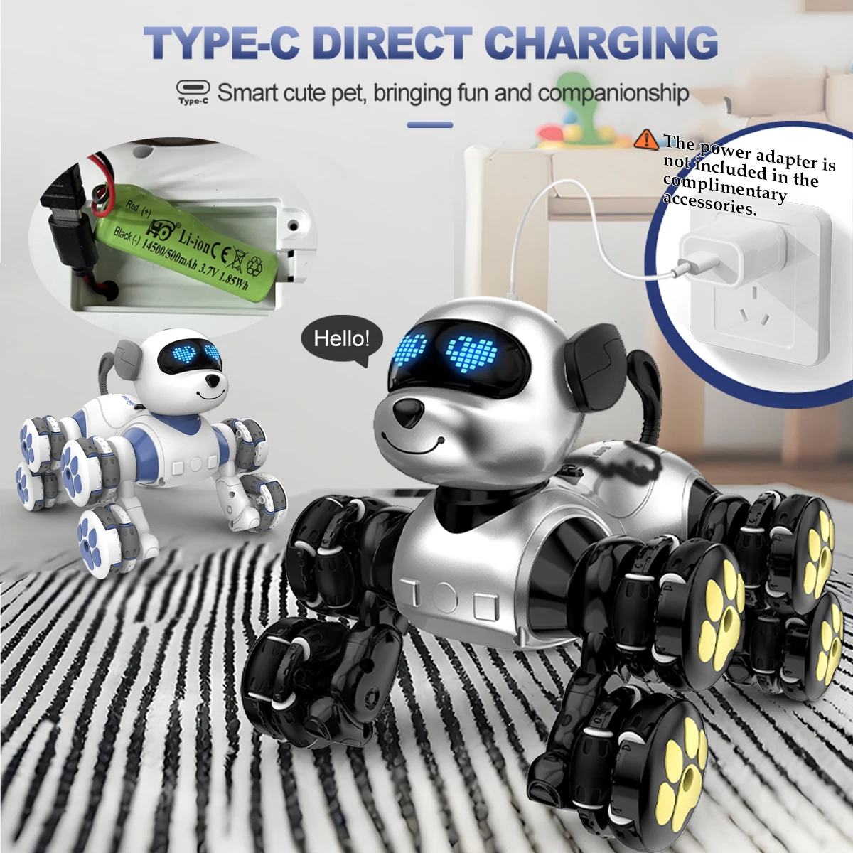 Jouets télécommandés pour chiens, Robot Intelligent de cascade à huit roues, modèle de programmation électronique Interactive pour animaux de compagnie, cadeaux pour enfants