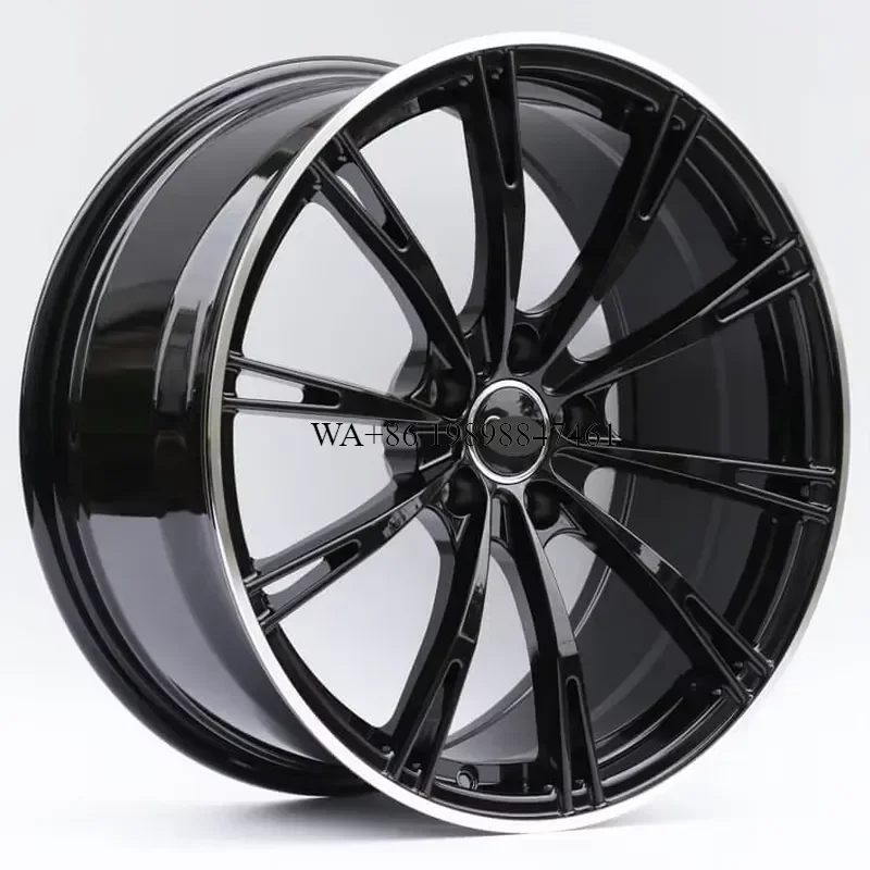 New Forged Blank Sports Car Aluminum Alloy Custom Wheels 18 Inch 5x112 10 Spoke Design Black Finish for A6 Production