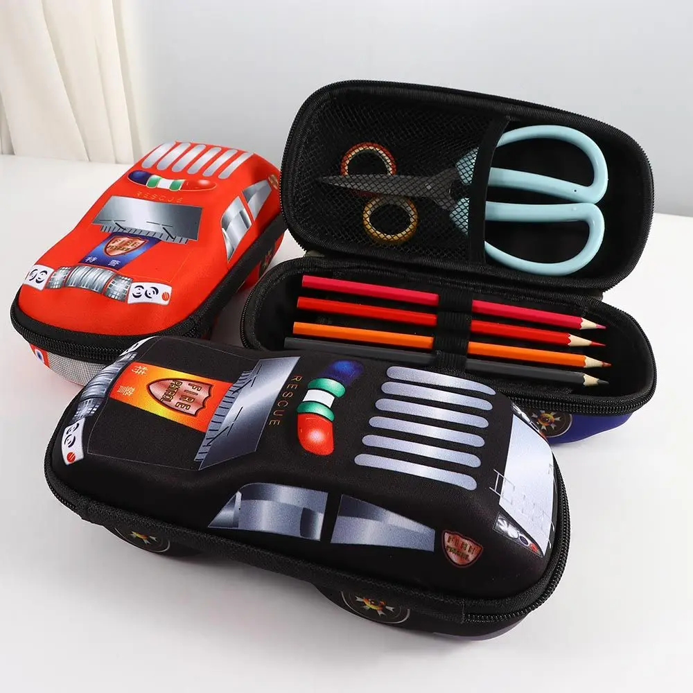 School EVA Boy Stationery Storage Bags Cartoons School Pencil Box 3D Pencil Bag Car Pencil Cases Stationery Pouch