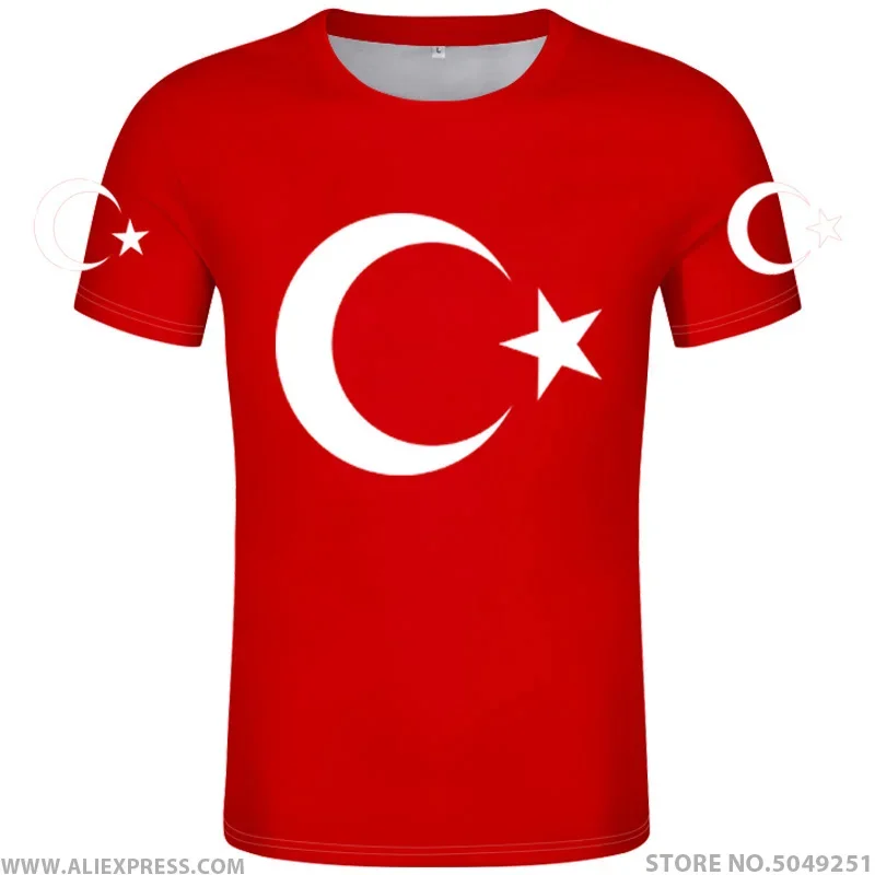 TURKEY T Shirt Diy Free Custom Name Number Tur T-Shirt Nation Flag Tr Turkish Republic Turk Country College Print Photo Clothing