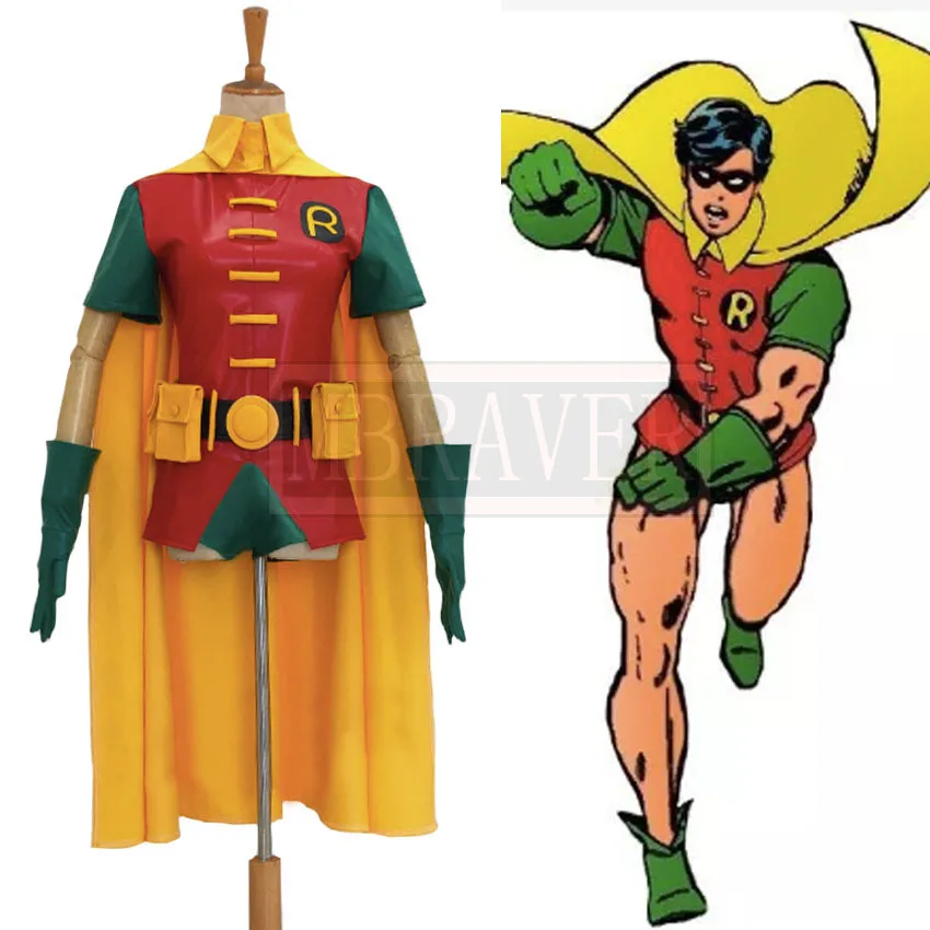 Tim Drake Red Robin Damian Wayne Cosplay Superhero Costume Cos Halloween Party Custom Made Any Size