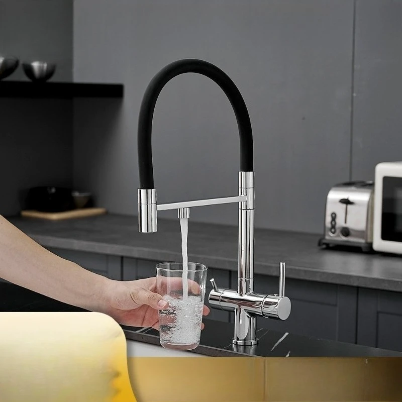 

Kitchen Water Faucet, Vegetable Washing Basin, Hot and Cold Direct Drinking Water, Purified Water Three in One Faucet