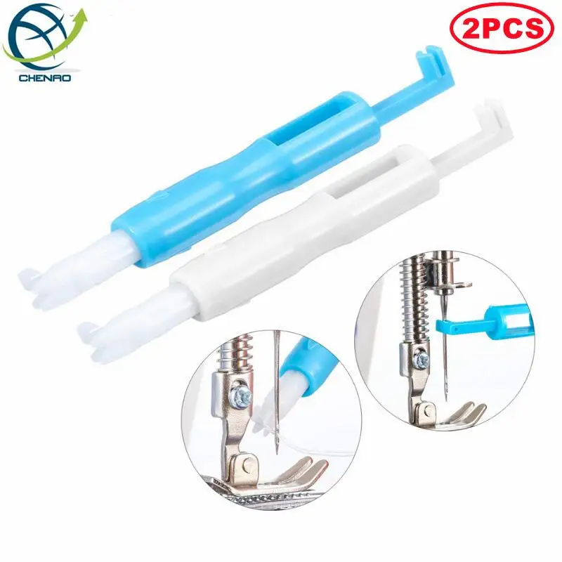 2Pcs Household Sewing Needle Threader Insertion Applicator Handle DIY Craft Sewing Tools