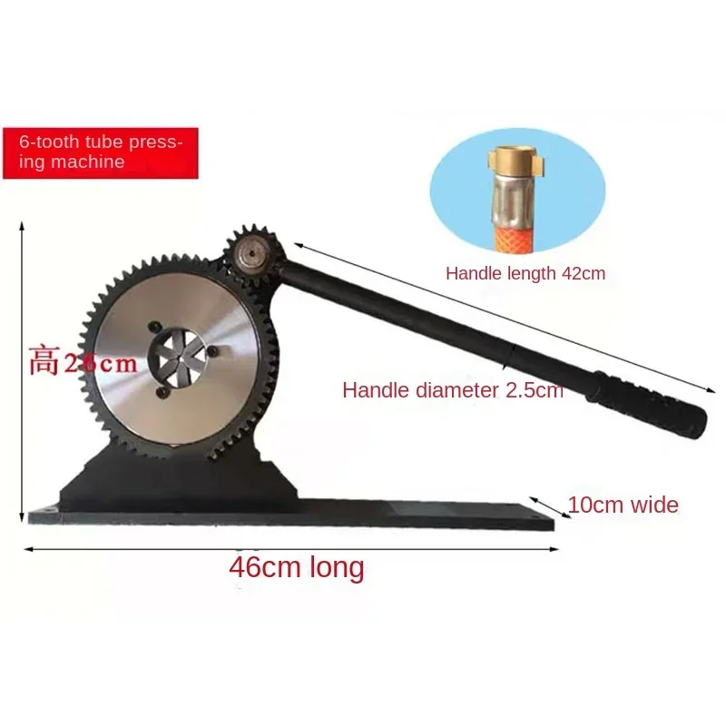 For 6 Teeth/8 Teeth Hydraulic Pipe Crimping Machine Manual Hose Crimping Press Hose Bender for Plastic Pipe Cutting Machinery