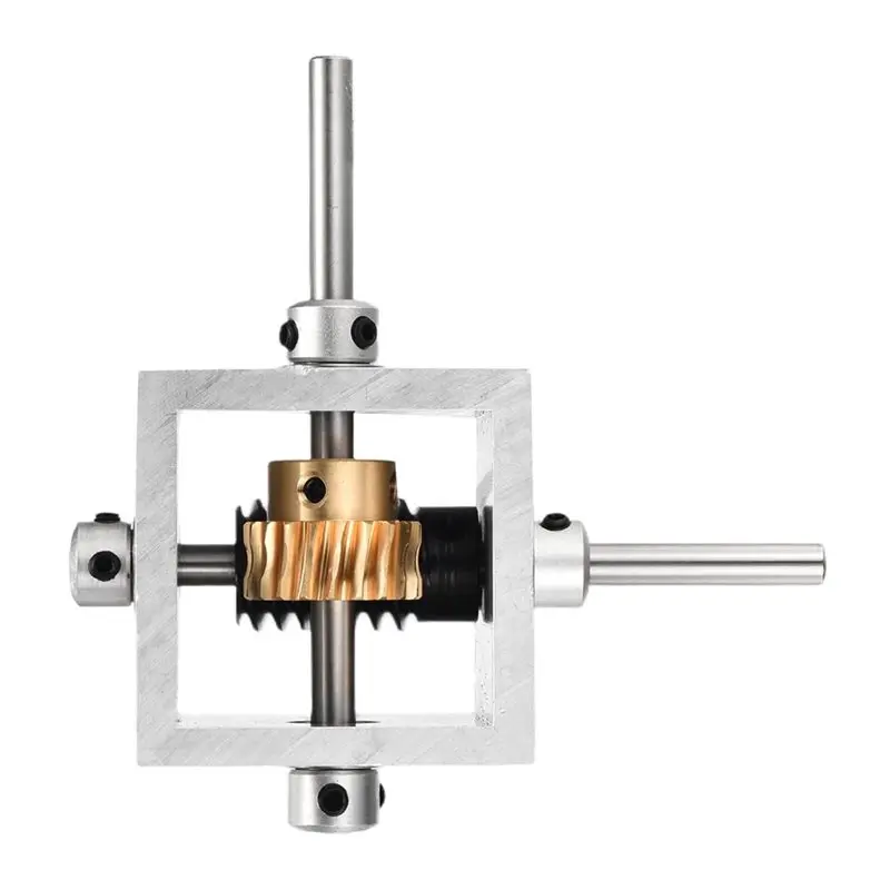 

ABSJ-Worm Gear 1:20 Reduction 90 Degree Right Angle 1 Module 20 Teeth DIY Module With 6Mm Shaft, 100X100x50mm