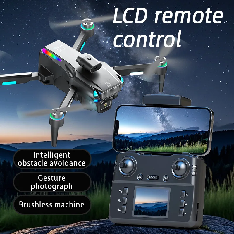 Upgraded M107 Drone Quadcopter: Dual HD Cam, Live Feed, Brushless Motors, Smart Avoidance & Optical Flow RC Toy