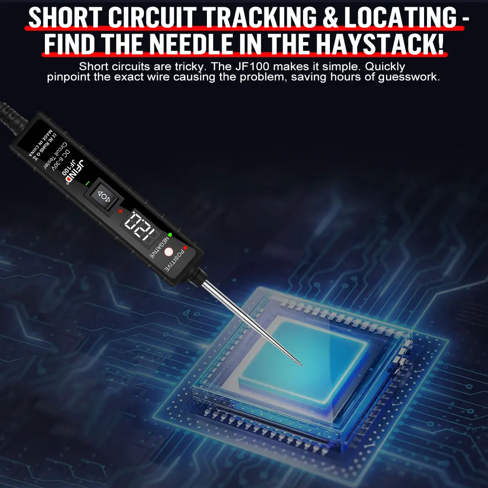 سيارة جهاز فحص الدائرة الكهربائية 6 فولت-30 فولت السيارات متعددة الوظائف القيادة اختبار سيارة جهاز قياس الجهد الكهربائي مسبار الطاقة لشاحنة موتو سيارة