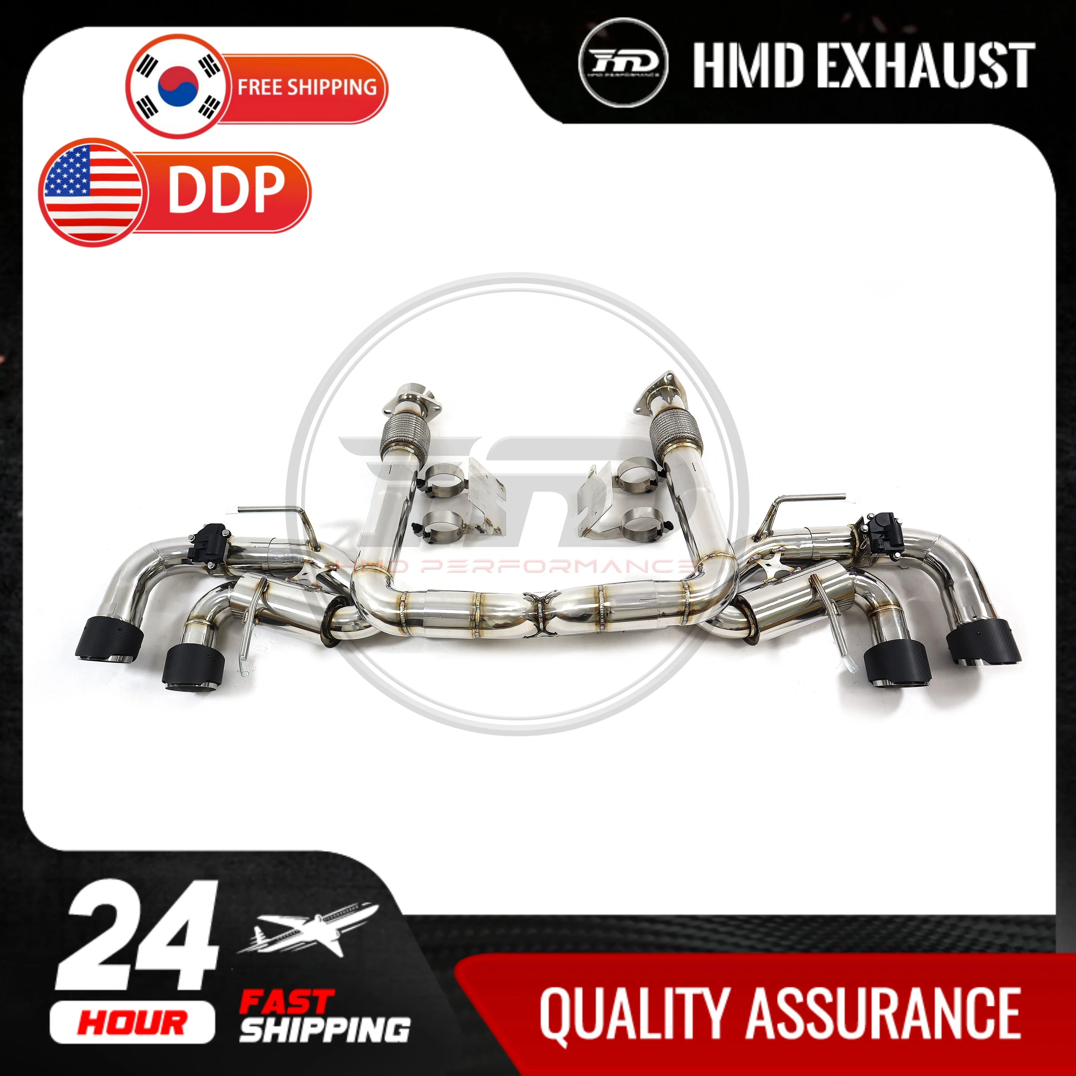 

HMD Hot sale Stainless Steel Exhaust System Performance Catback Exhaust for Corvette C8 Auto Modify Electronic Valve High Flow