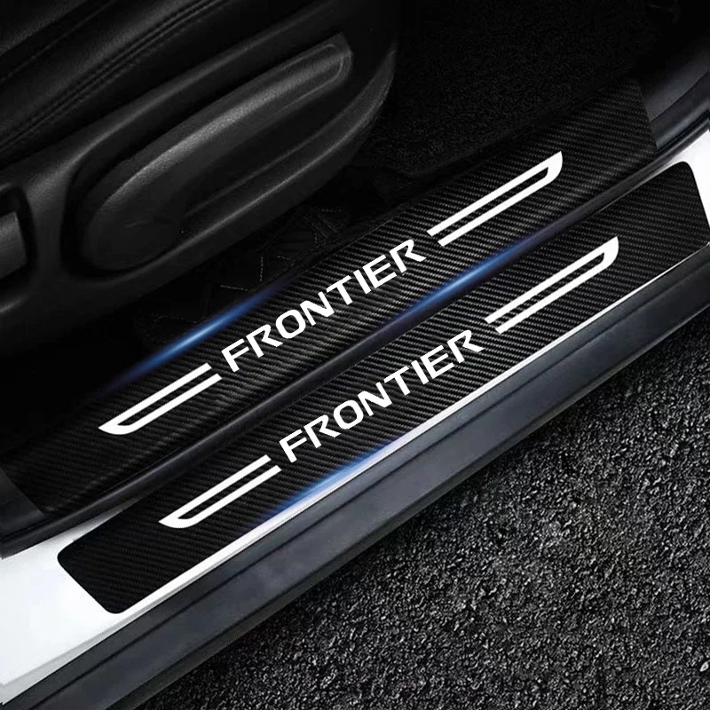 Car Door Sill Decals for Nissan Frontier Rear Trunk Bumper Anti Stepping Strip Entry Pedal Styling Guard Protective Stickers