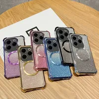 Luxury Plating Shockproof Clear Magnetic Ring Phone Case For Infinix Hot 40 Pro 30 30i 40i 10S NFC Hot 9 Play Glitte Soft Cover