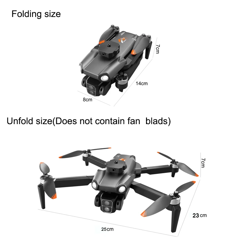 S119 Profissional Drone HD com câmera dupla, Wi-Fi, Inteligente Evitar Obstáculos, FPV Brushless Motor, RC Quadcopter, Novo