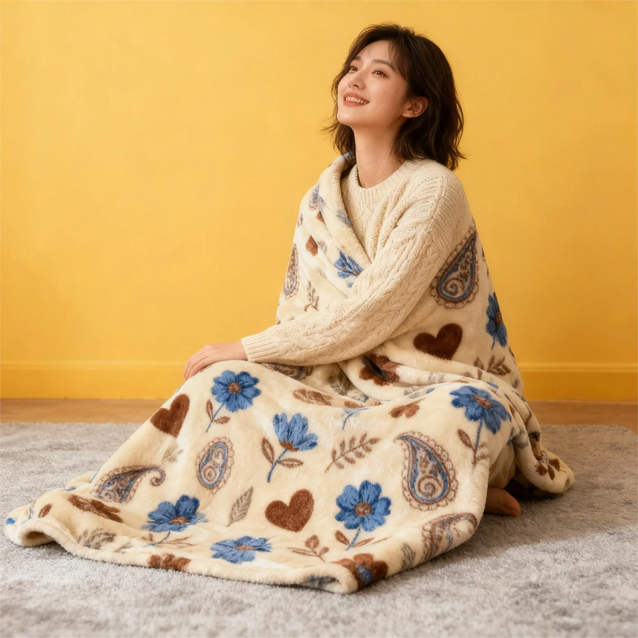 Manta de Franela personalizadaPersonalizada con fotografías o logotipos, ideal para uso doméstico y perfecta como regalo de Navidad especial.