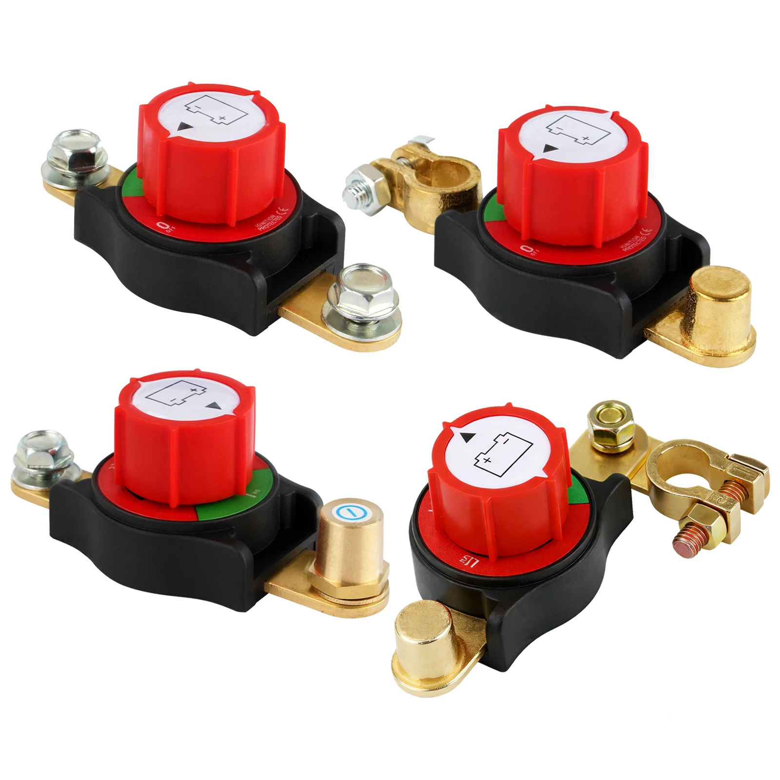 

All-Copper Car Battery Disconnect Switch Top pillar On/Off Battery Power Cut Off Switch 12-48V 275A for Car,RV,Truck,Boat