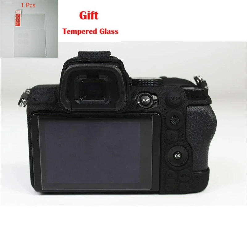 

Rubber Silicone Camera Case Cover Skin For Nikon z5 + Tempered Glass LCD Protective Film