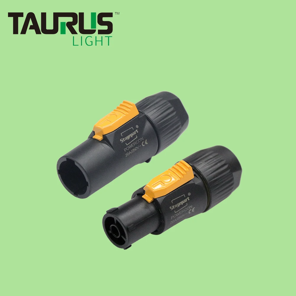 Powercon True1 Connectors 3P 16A 250V Power-in&Power-out for Power Distribution Box Stage Light Equipment