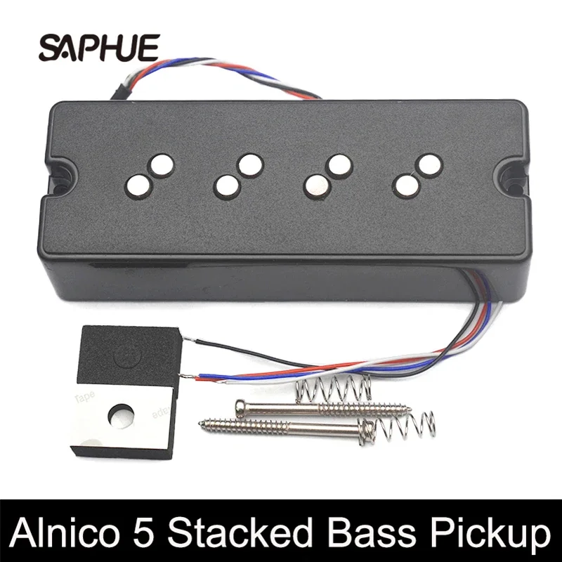

Alnico 5 Stacked Humbucker for 4-String Bass with Staged Polepiece Noise Reduction 17/18.3MM 4 Conduct Split Coil for Bass