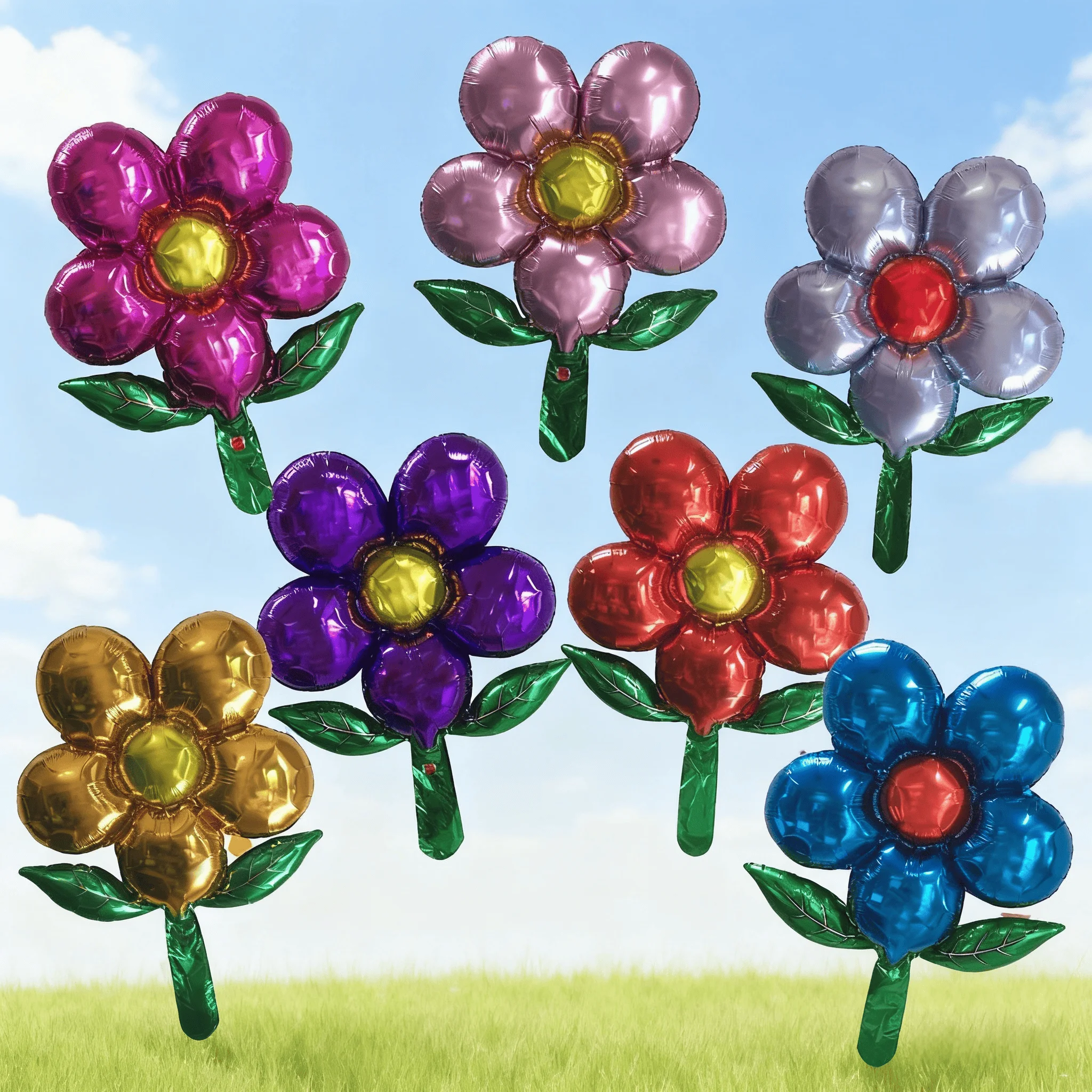 

Colorful Daisy Balloons for Wedding Birthday Holiday Party Flower Theme Background Decorations Foil Helium Inflatable Balloon