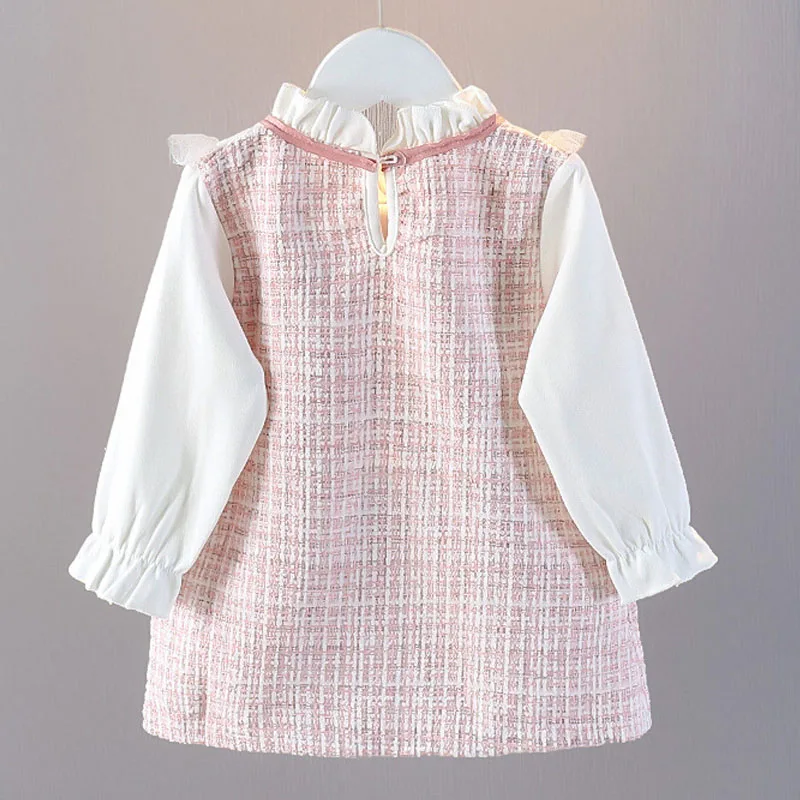 Kid Girl Dress Elegant Princess Dress Long Sleeve Lace Fashion Birthday Costume Baby Girl Clothes Autumn Toddler Outfit A1318