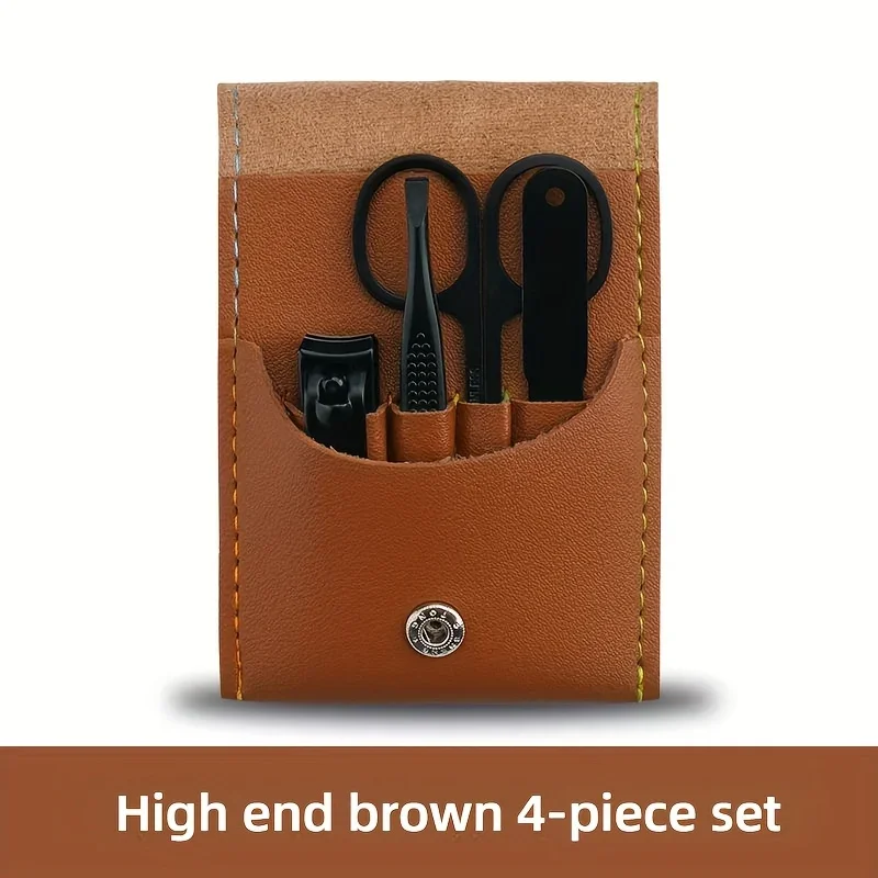 4 قطعة العناية بالجمال مسمار كليبرز ملف الأظافر الحاجب الملقط مقص الجمال المنزل التشذيب أداة مجموعة متعددة الوظائف أربع قطع عدة